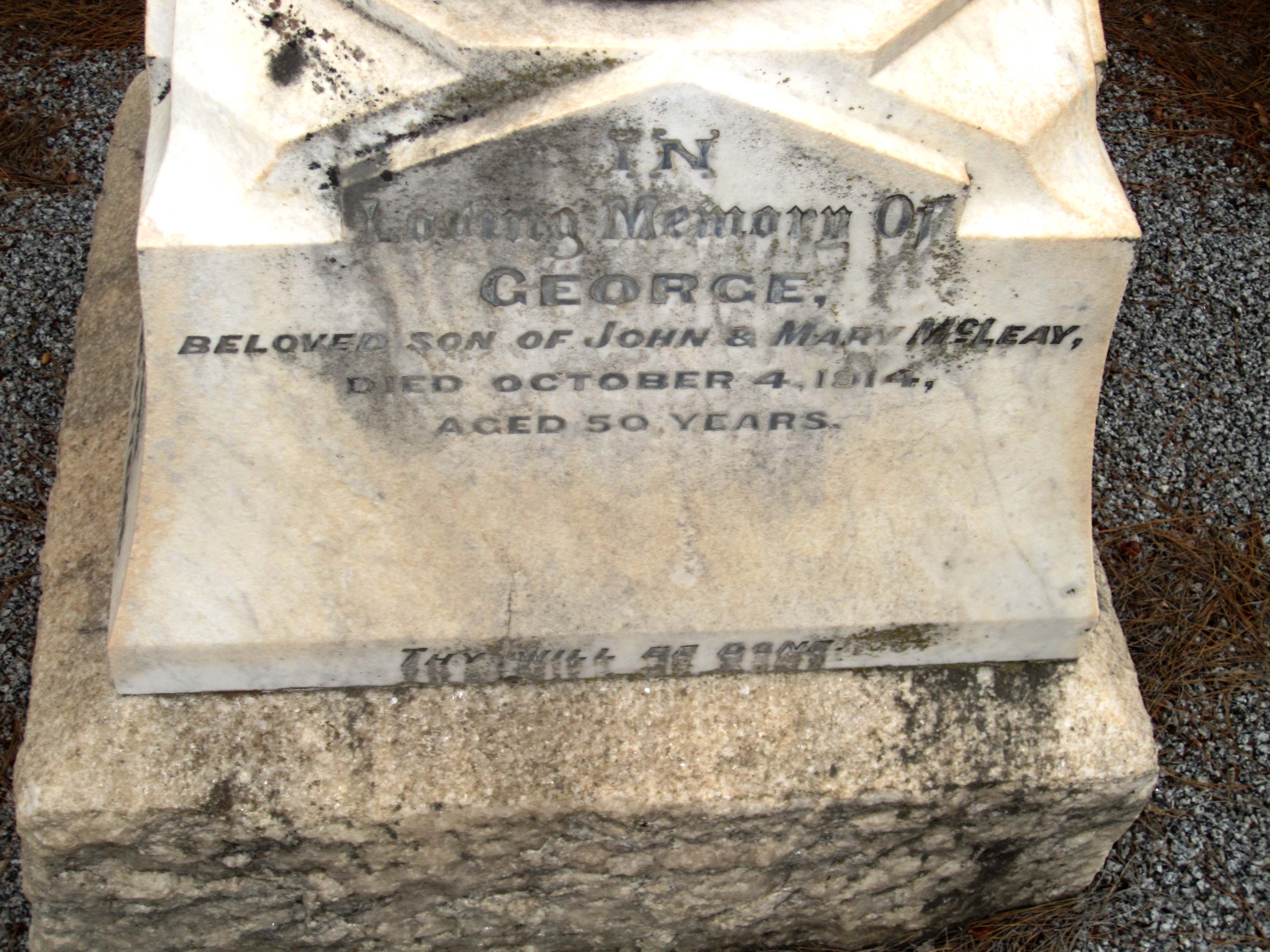 Photo of headstones/George McLeay d1914 hdstn West Terrace Cem Adelaide